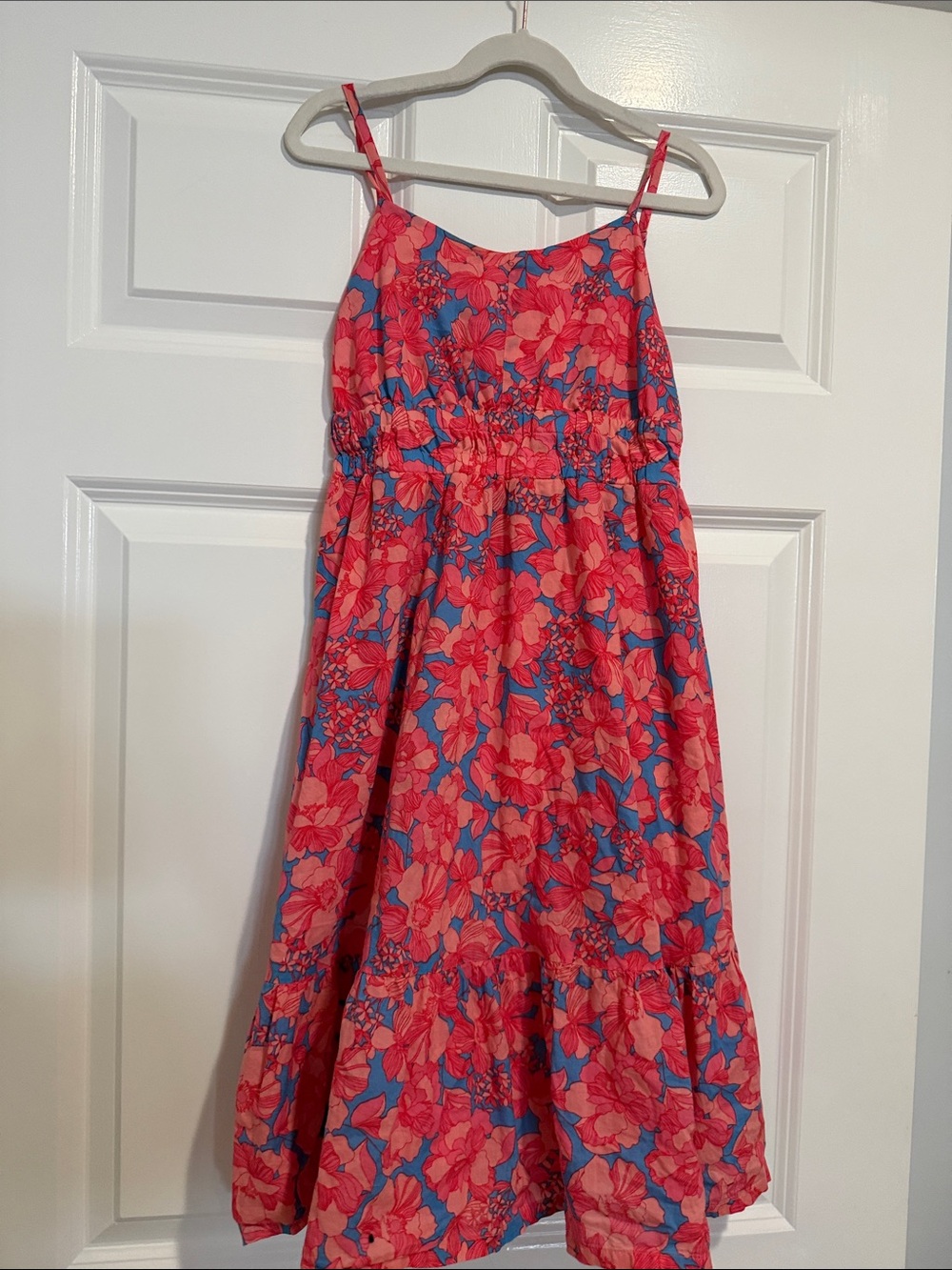 GAP Pink and Blue Floral Spaghetti-Strap Sundress